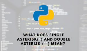 Python * Single And **Double Asterisk Explained! - GUVI Blogs