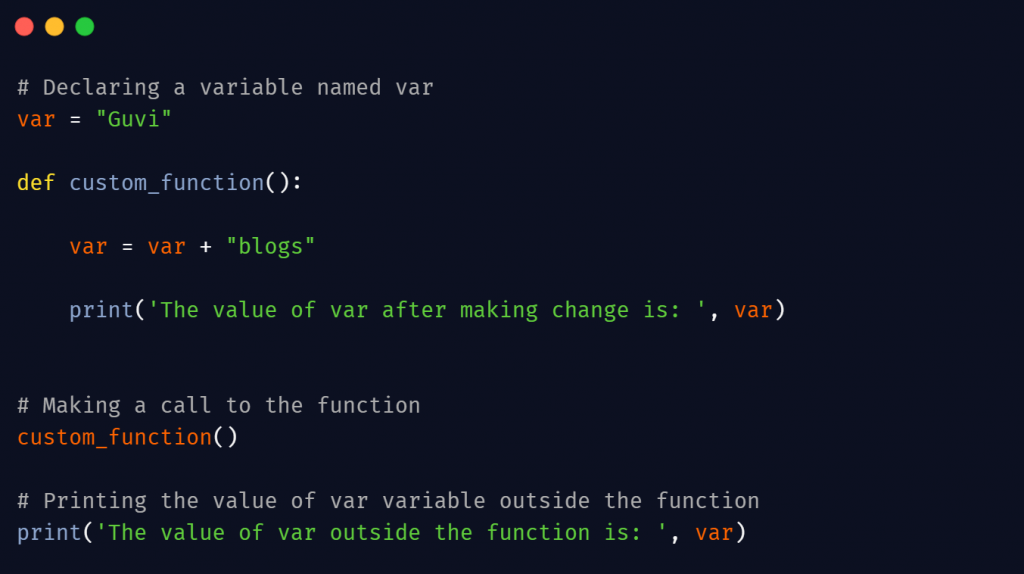 how to use global variable in function 