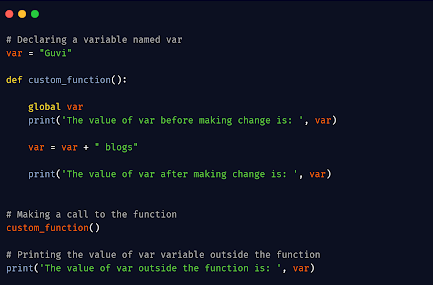 How To Use Global Variables Inside A Function In Python? - GUVI Blogs