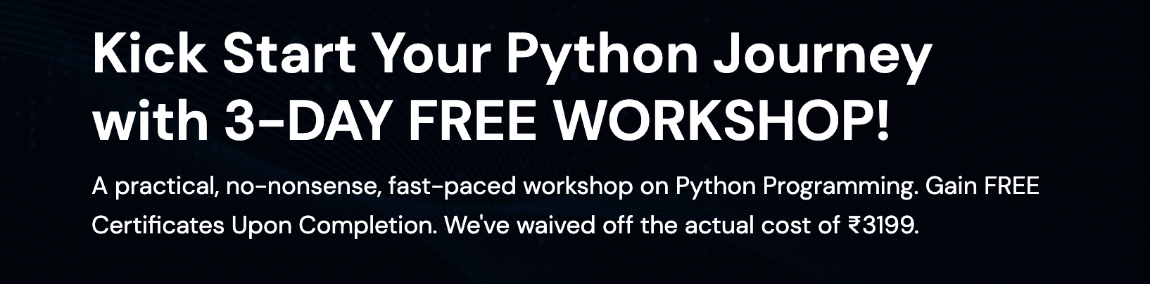 National Coding Week is here! GUVI unveils 3-day Free Python Workshop with Certification. 1 Post thumbnail