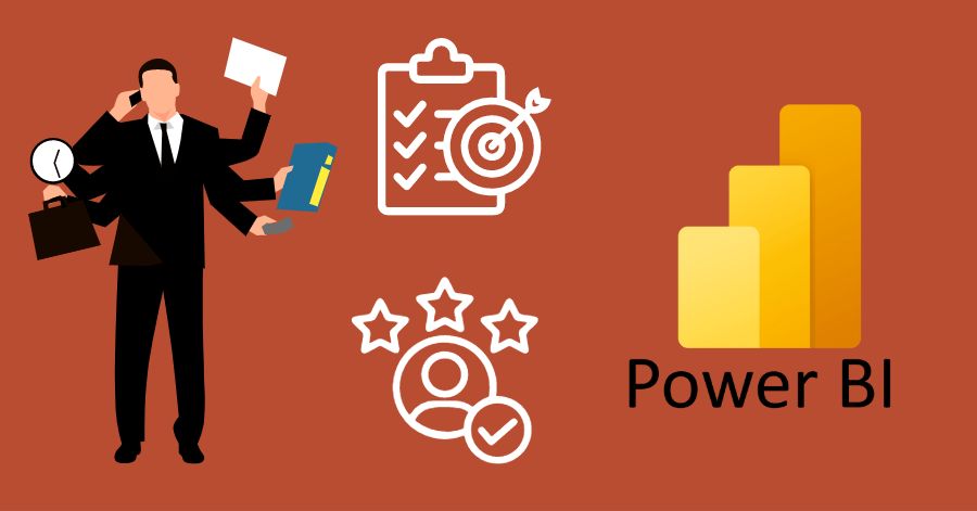 Power BI Developer 2025: Career, Skills, Role, Salary, Scope 3 A multitasking man handling different responsibilities at once. Graphics showing the right Power BI skills and resume.