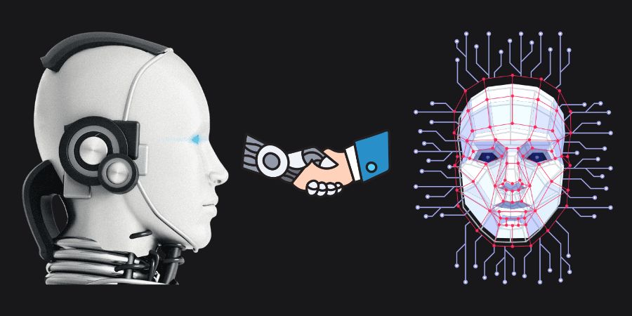 4 Best Programming Languages For Robotics You Should Learn 3 Human and robot shaking hands to develop and program robots through a bunch of neural networks