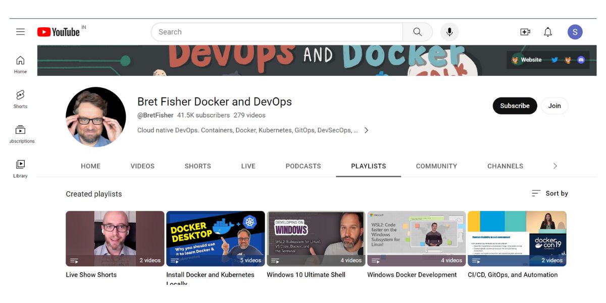 Bret Fisher - Best Youtube Channel for DevOps