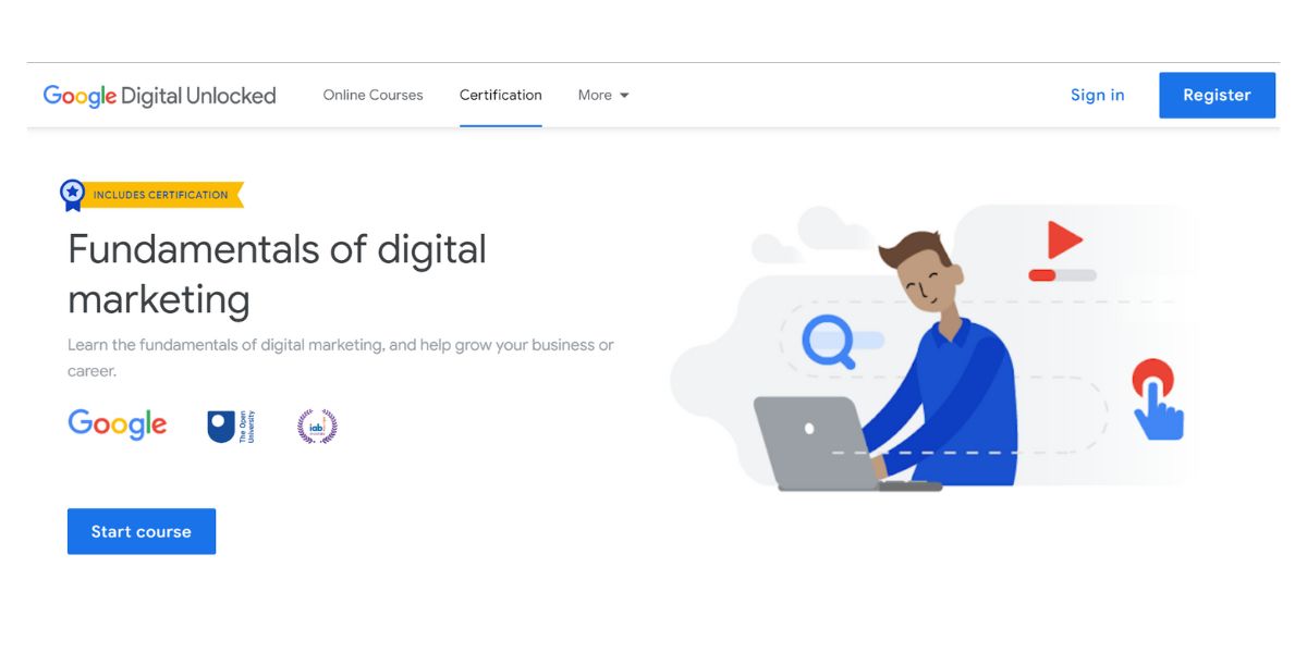 Google's digital marketing course