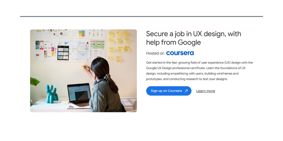 Google's online UI/UX courses