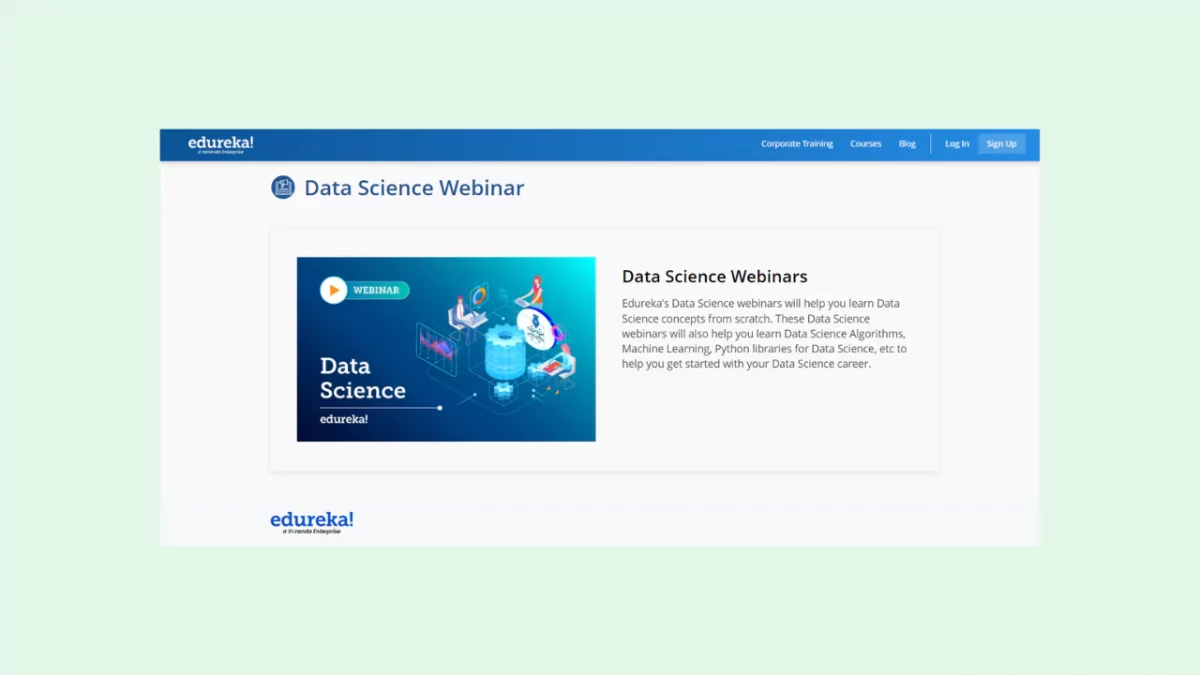 Edureka's Data Science Webinar