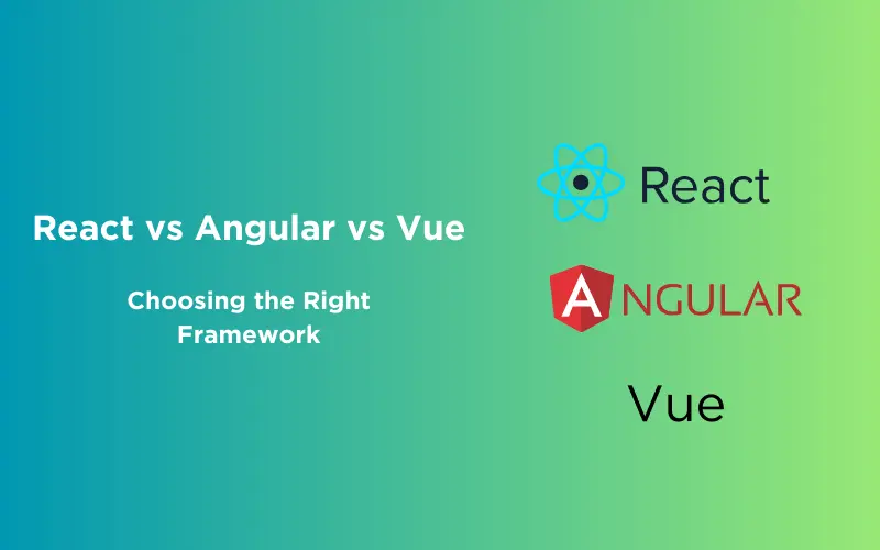 Feature image - React vs Angular vs Vue Choosing the Right Framework