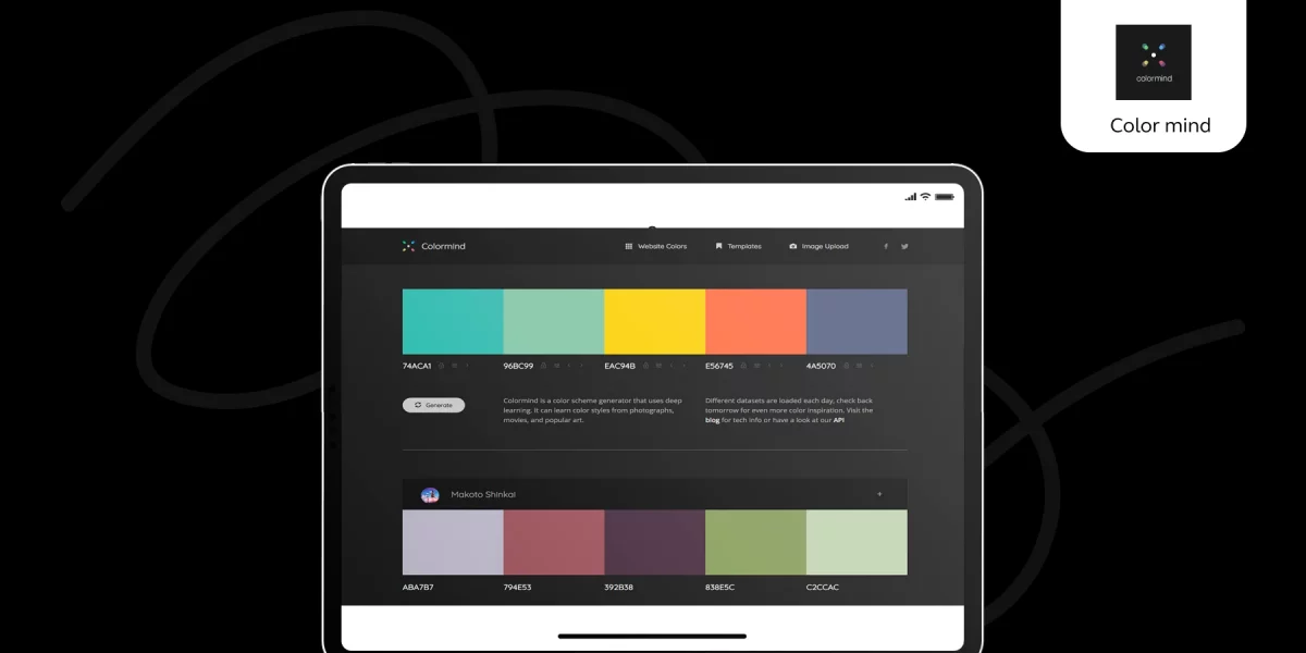 Colormind is one of the popular AI tools for UI/UX designers for color scheme generation