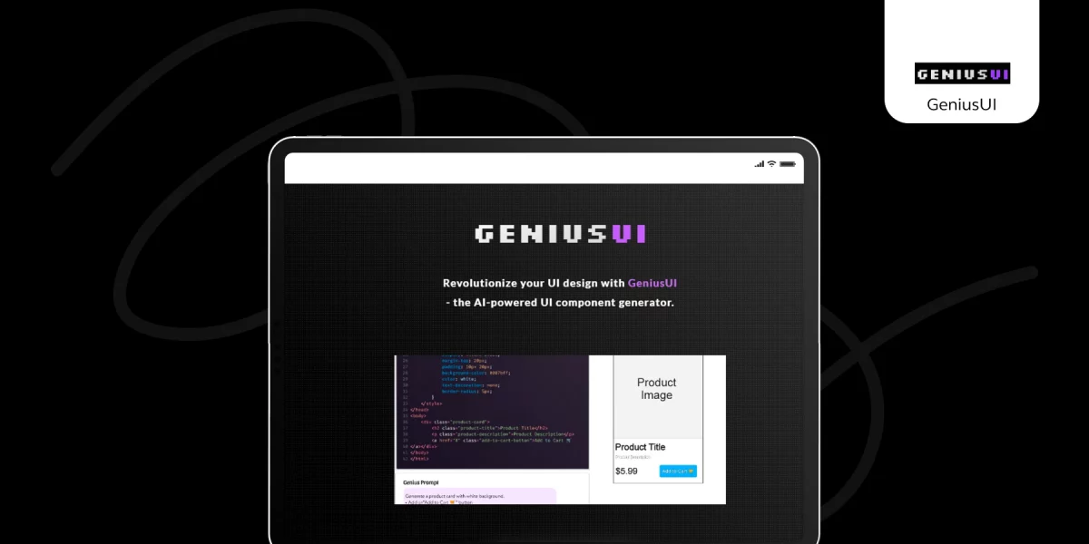 Best AI tools for UI/UX designers includes GeniusUI