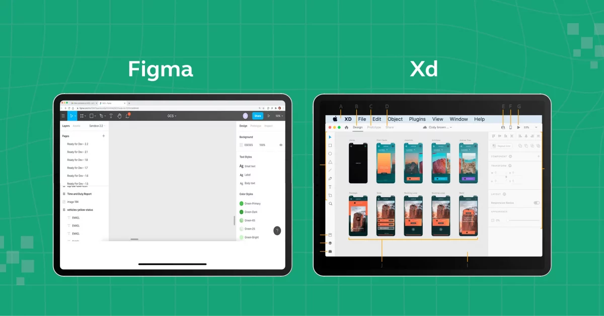 Figma and Adobe XD