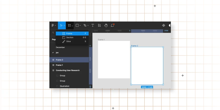 artboards and frames Figma feature
