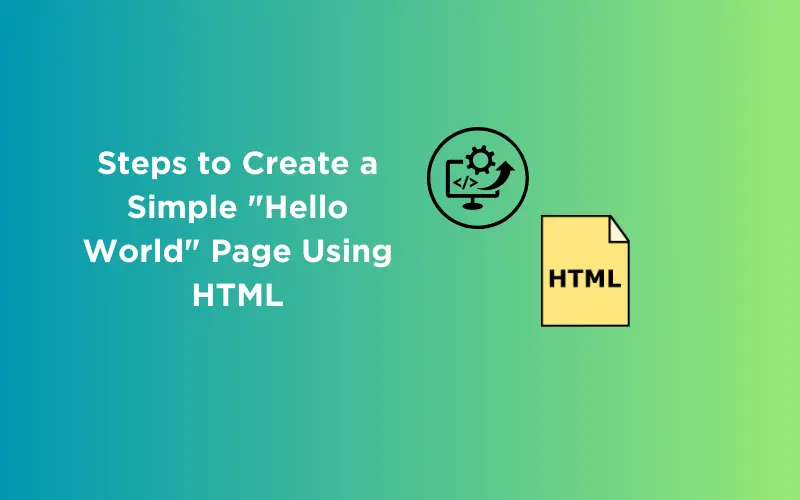 Feature image - Steps to Create a Simple Hello World Page Using HTML