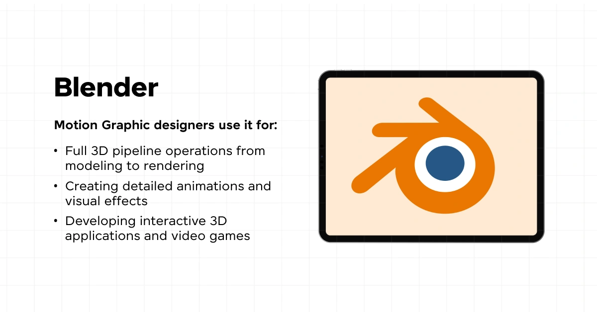 Blender and it's uses as the best motion graphic design tool. 