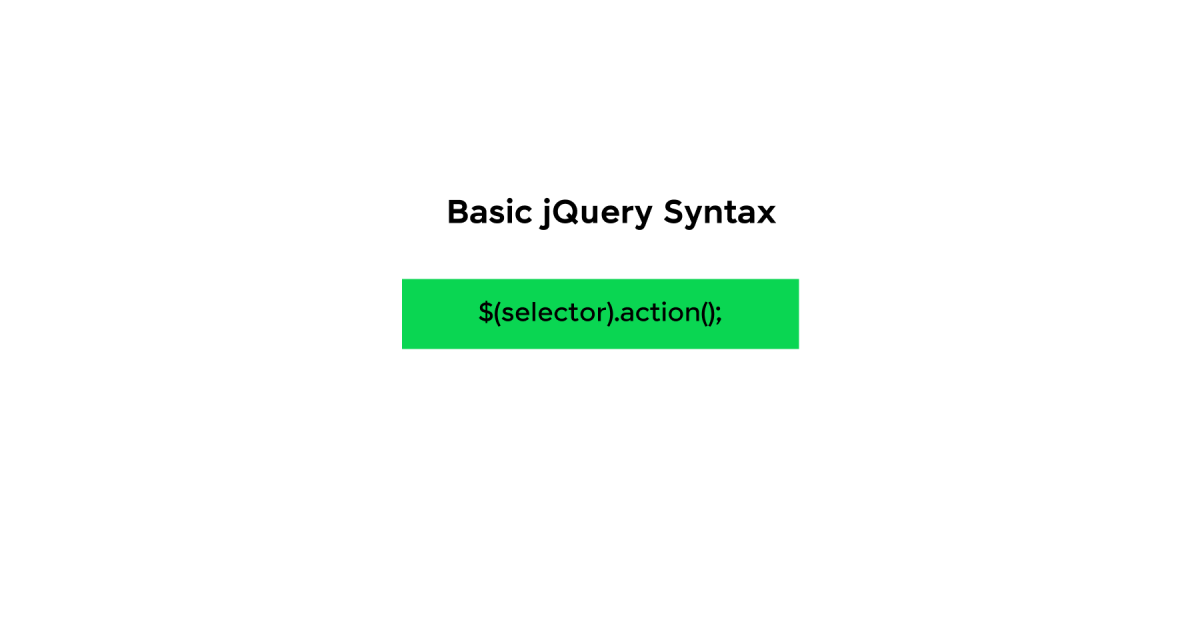 jQuery UI: Tutorial for Beginners 4 Basic jQuery Syntax