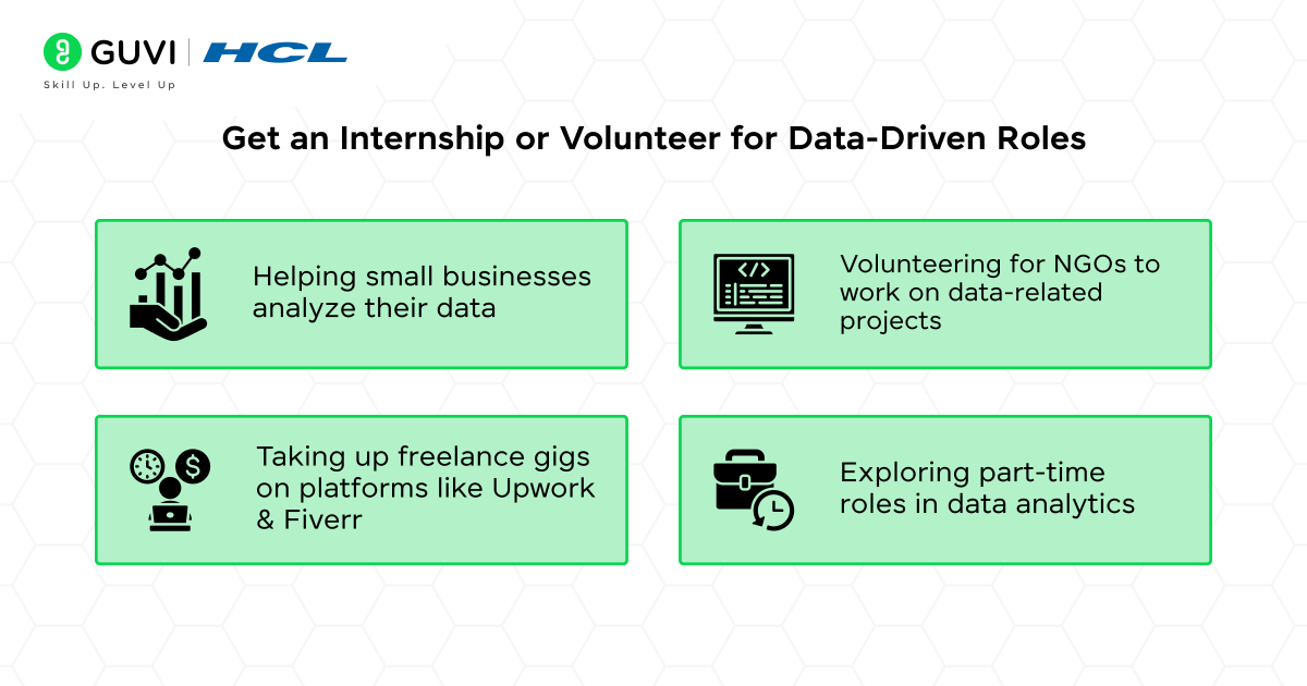 Can you get a data science job without work experience? 7 Get an Internship or Volunteer for Data-Driven Roles
