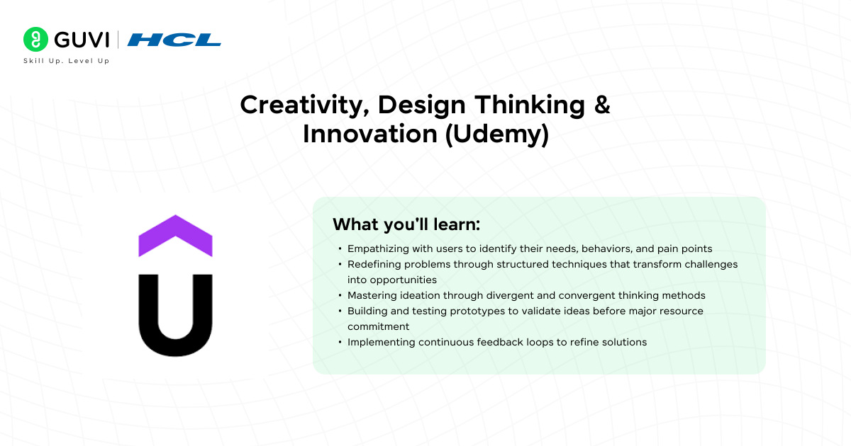 Creativity Design Thinking Innovation Udemy@2x