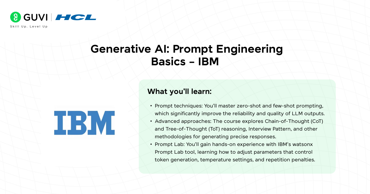 Top 7 Prompt Engineering Courses for Beginners in 2025 7 Generative AI Prompt Engineering Basics – IBM@2x