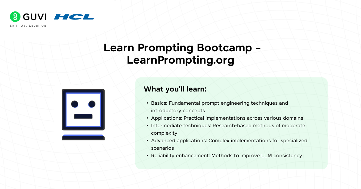 Top 7 Prompt Engineering Courses for Beginners in 2025 8 Learn Prompting Bootcamp – LearnPrompting.org@2x