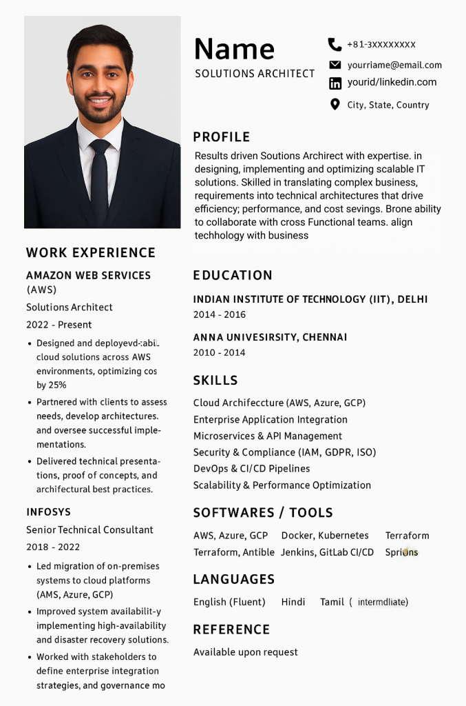 Solutions Architect Resume: Building a Profile That Gets Noticed 3 image 3 2