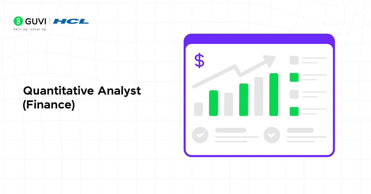 Infographic of Stock charts, risk modeling, or financial graphs  to represent Quantitative analyst in finance
