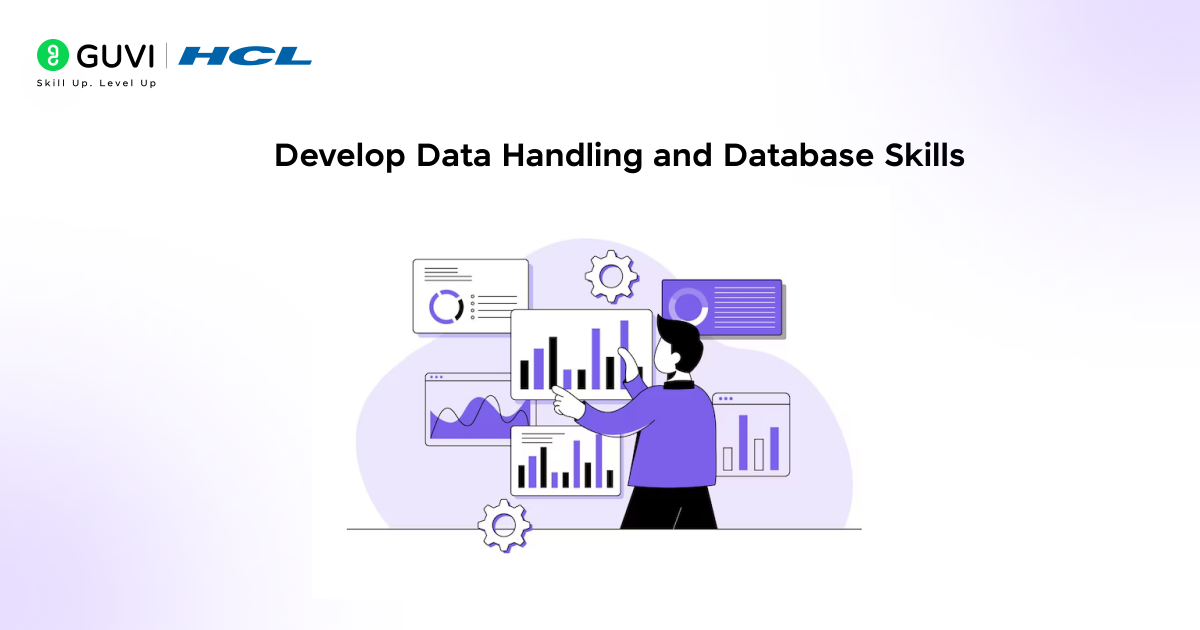 How to Change Your Career from Marketing to Data Science? 5 Infographic showing Data Handling and Database Skills