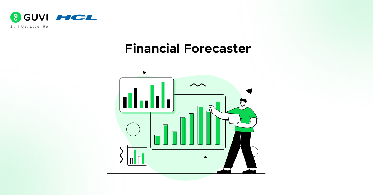 How To Become A Financial Data Scientist 6 Infographic depicting the Line graph predicting stock trends as role of Financial data scientist
