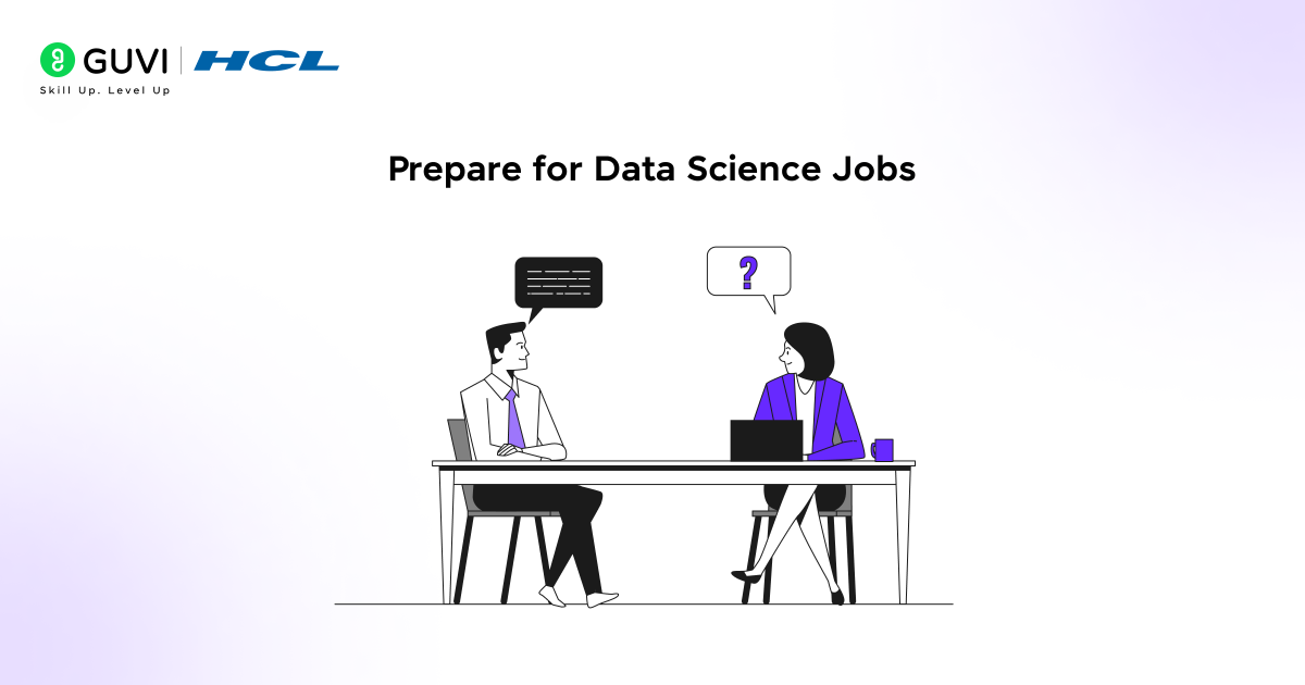 How to Change Your Career from Marketing to Data Science? 10 Infographic representing preparation and attending data science jobs.