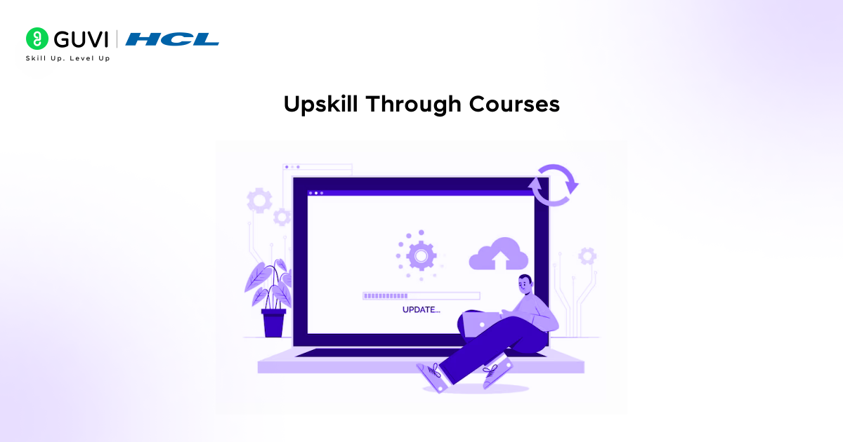 How to Change Your Career from Marketing to Data Science? 9 Infographic showing upskilling through courses.