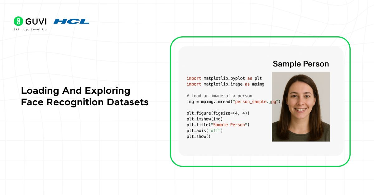 Dataset for Face Recognition 4 Infographic showing the loading and exploring of the datasets