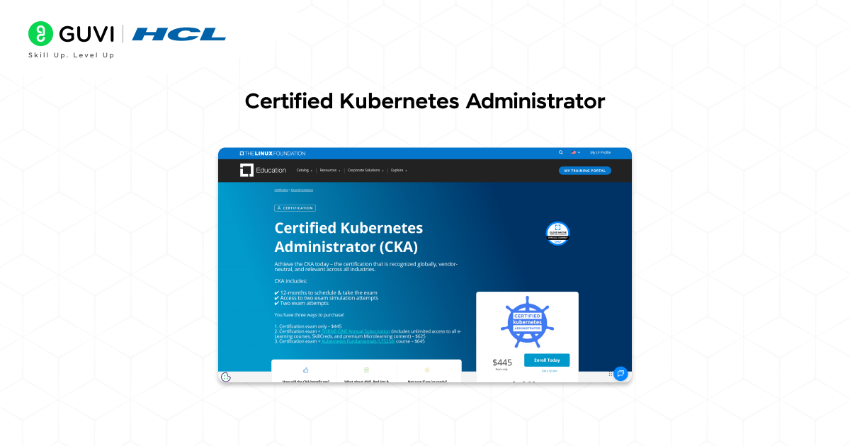 Screenshot of the Certified Kubernetes Administrator.