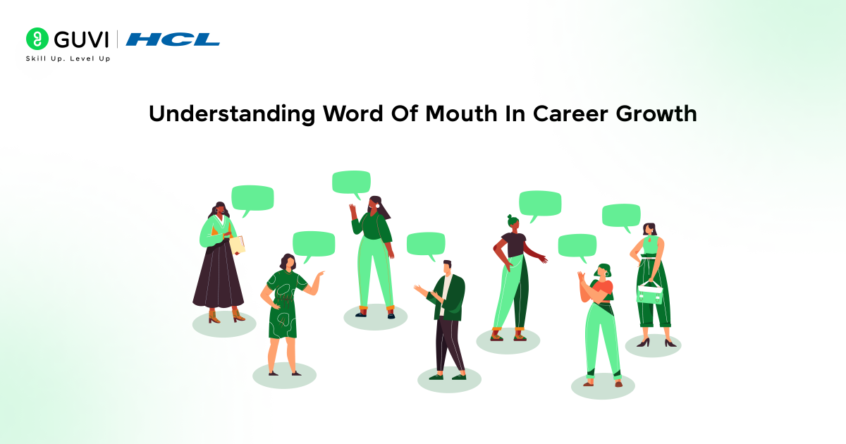  Illustration depicting the understanding of word of mouth by showing people connecting.