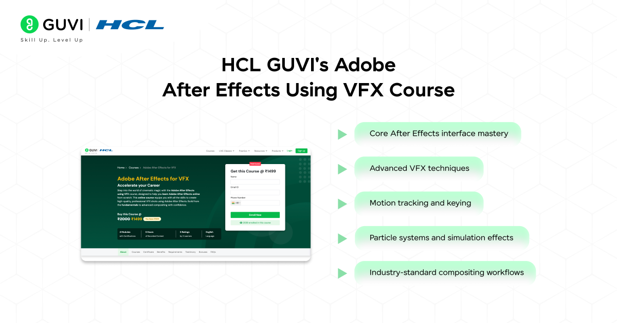 HCL GUVIs Adobe After Effects Using VFX Course