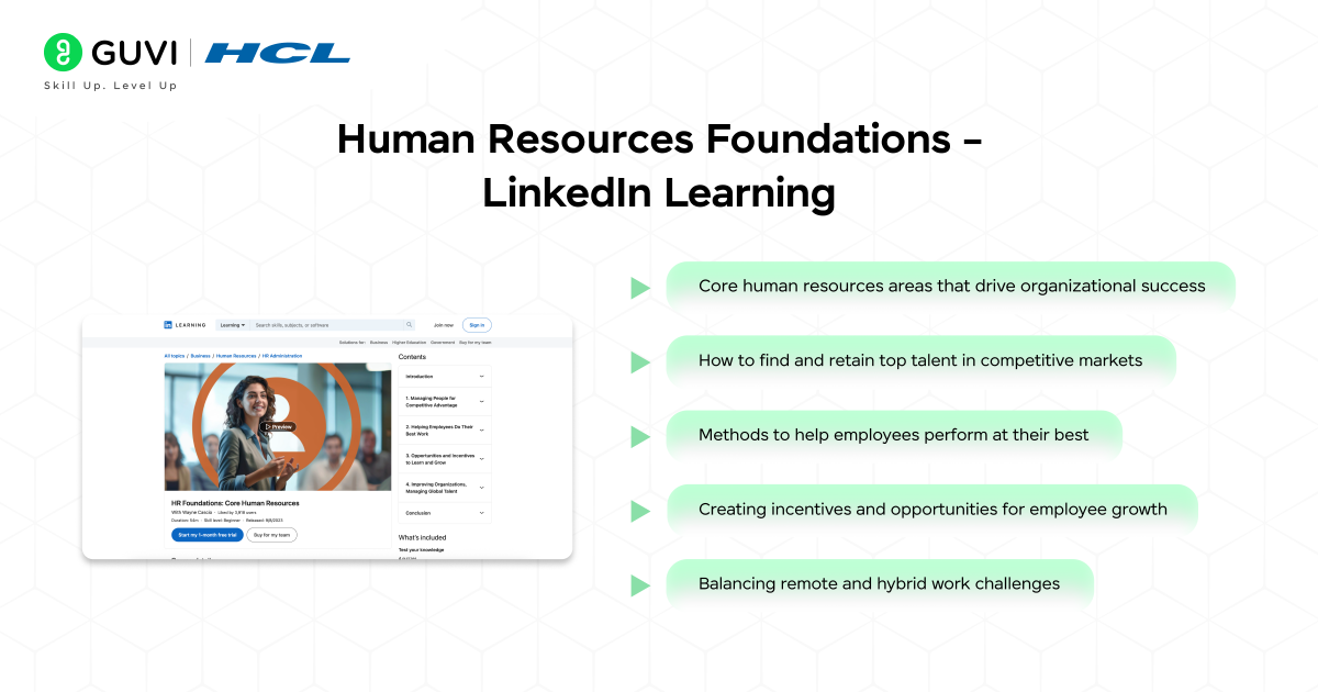 Human Resources Foundations – LinkedIn Learning