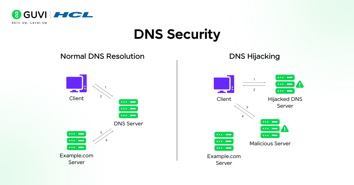 Infographic showing DNS Security.