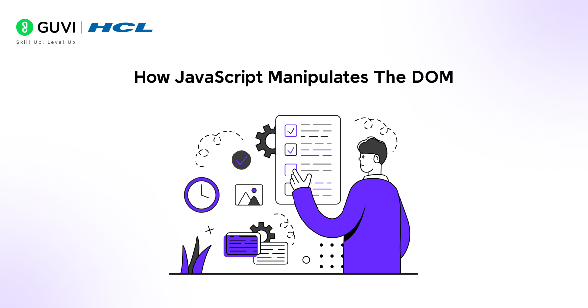 What Is DOM In JavaScript 3 Illustration showing how Javascript manipulates the DOM