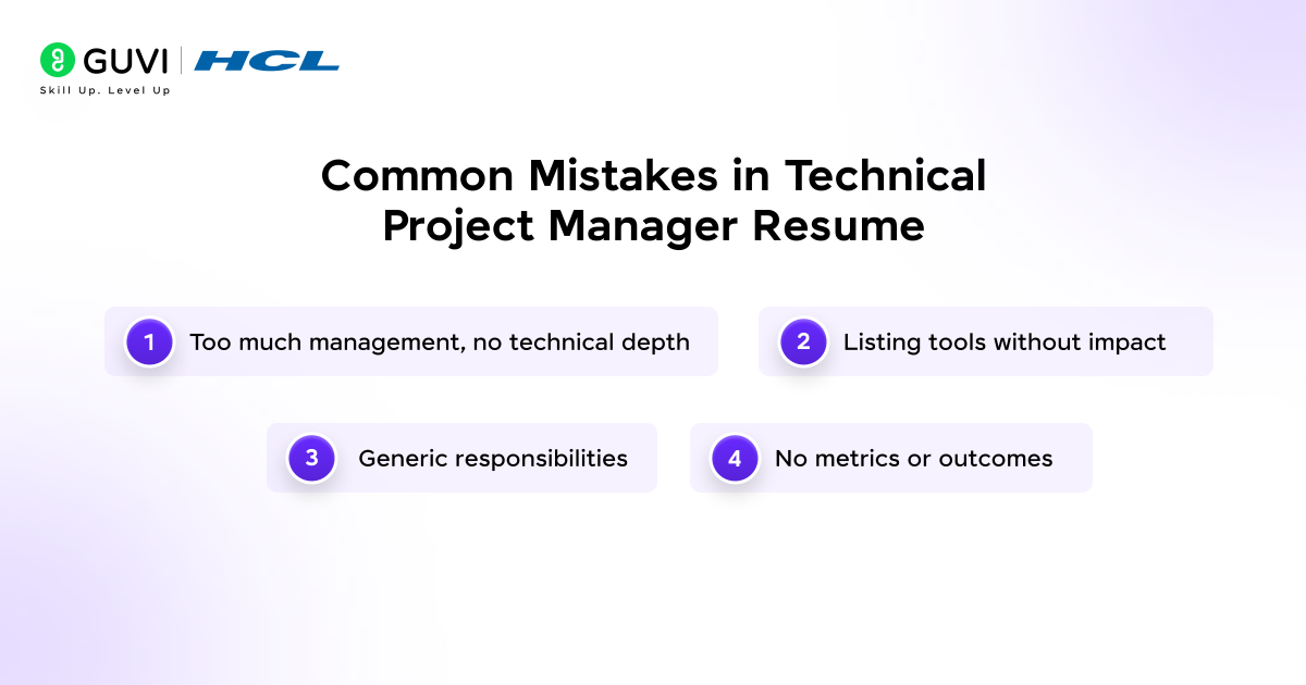 Common Mistakes in Technical Project Manager Resume