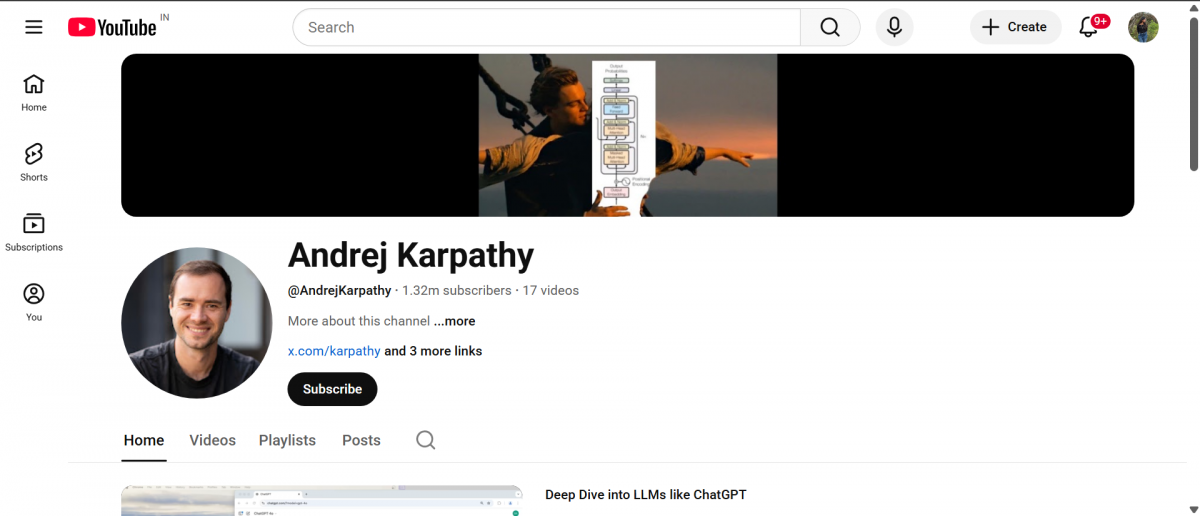 Andrej Karpathy youtube channel