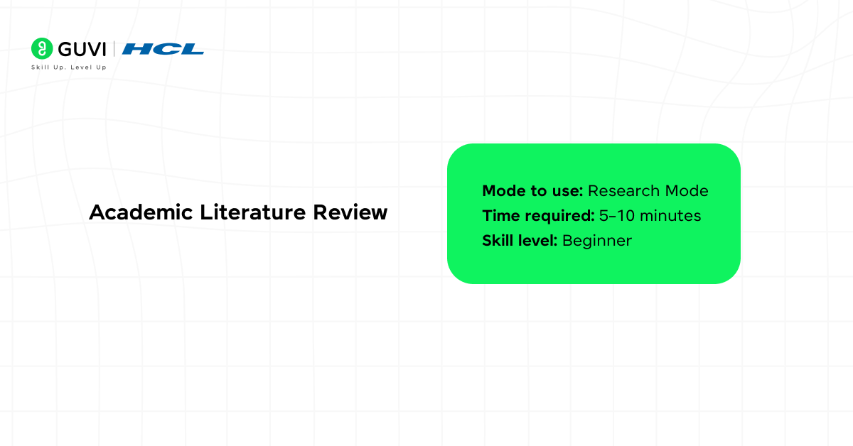 Build an Academic Literature Review