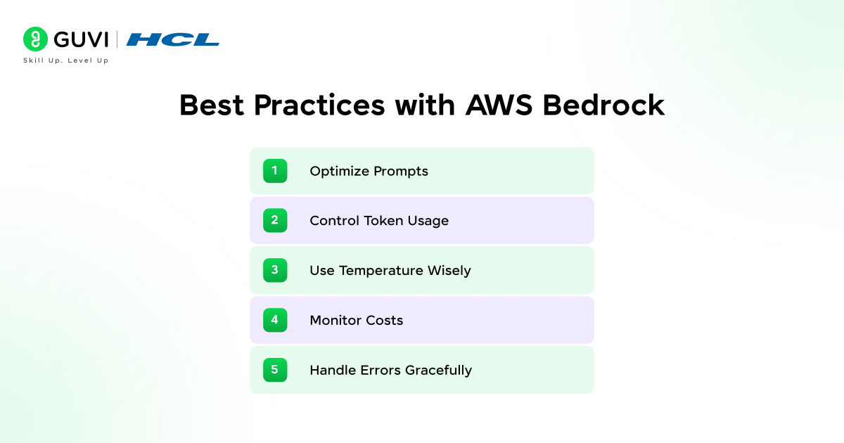 How to Use AWS Bedrock: Build AI Chatbots with Console and Python 2 Best Practices with AWS Bedrock