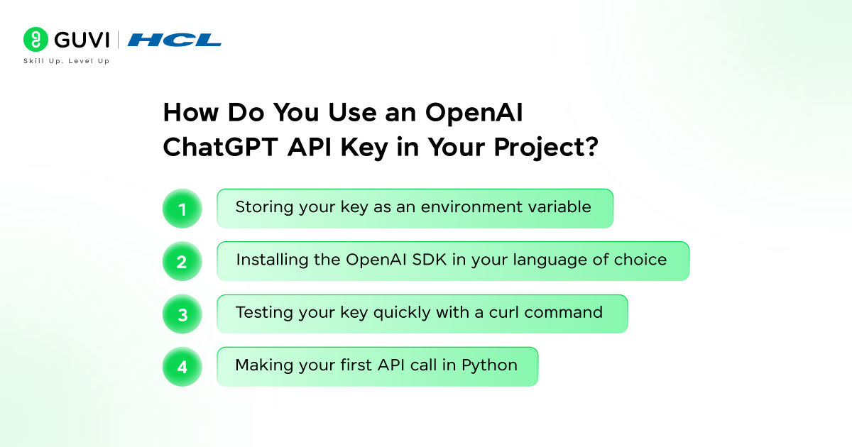 How do you use an OpenAI ChatGPT API Key in your project