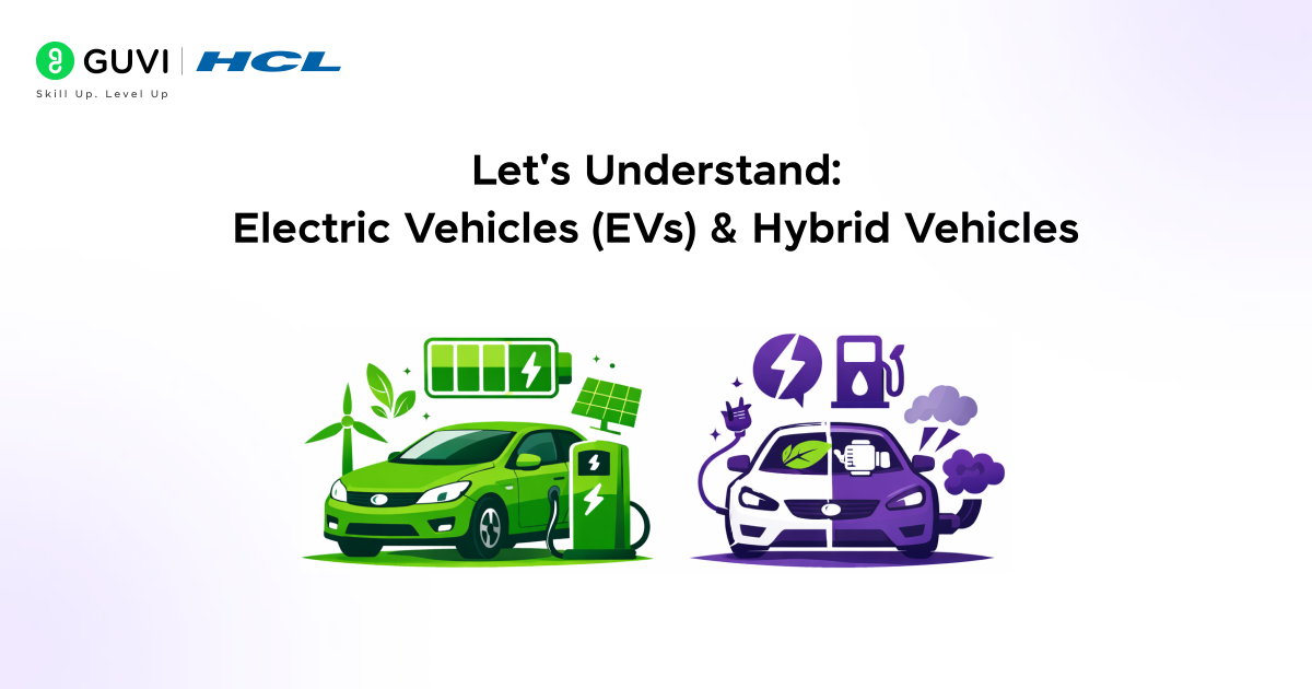 Lets Understand Electric Vehicles EVs Hybrid Vehicles
