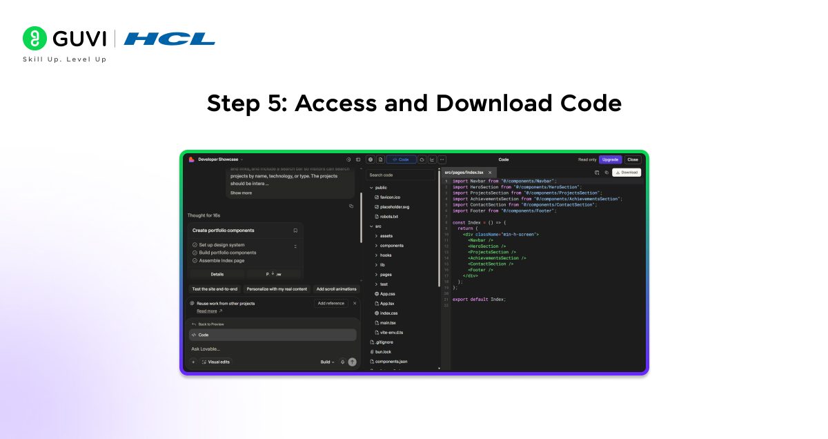 Step 5 Access and Download Code