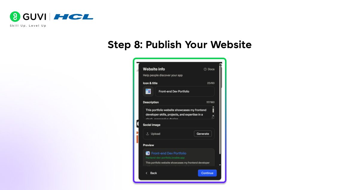 Step 8 Publish Your Website 3 1