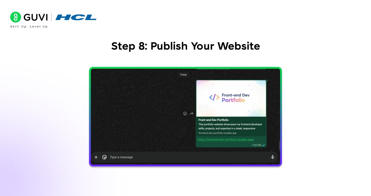Step 8 Publish Your Website 5