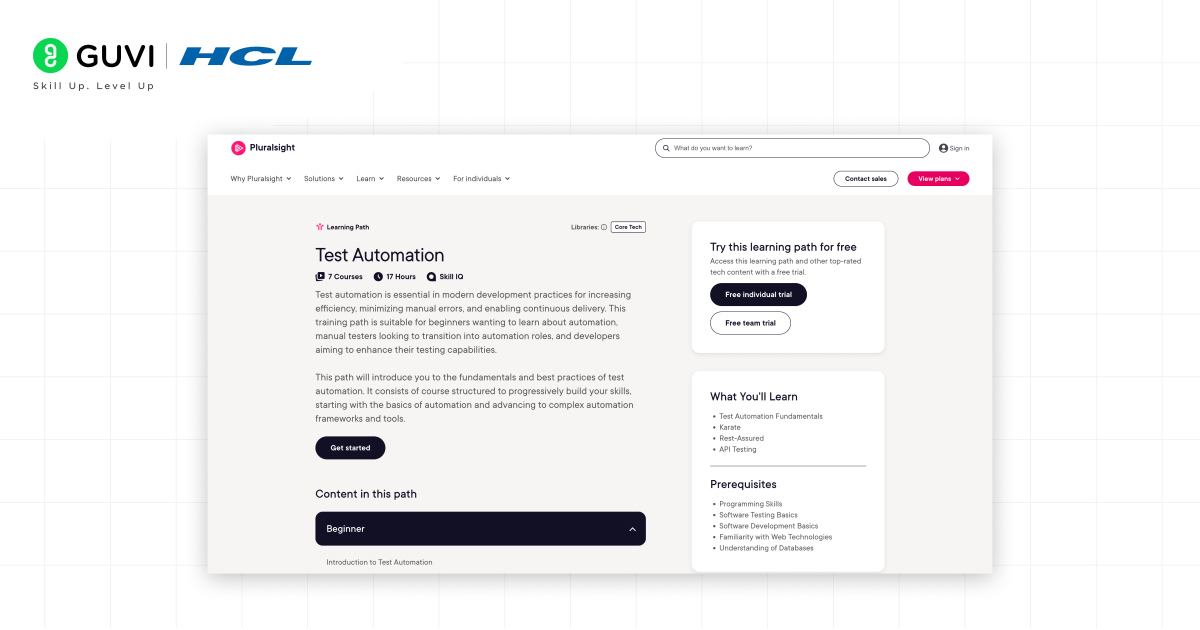 8 Best Online Automation Testing Courses in 2026 8 Test Automation Pluralsight