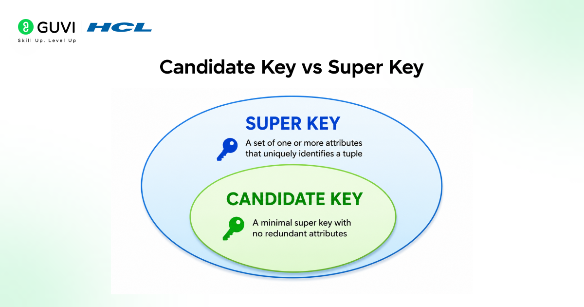 Candidate Key vs Super Key