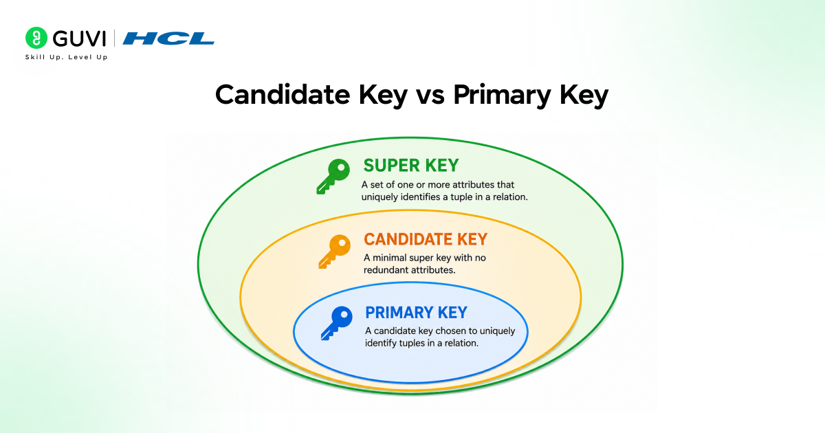 Candidate Key vs Primary Key