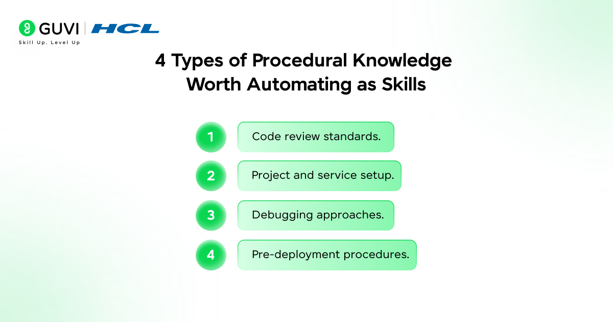 4 Types of Procedural Knowledge Worth Automating as Skills