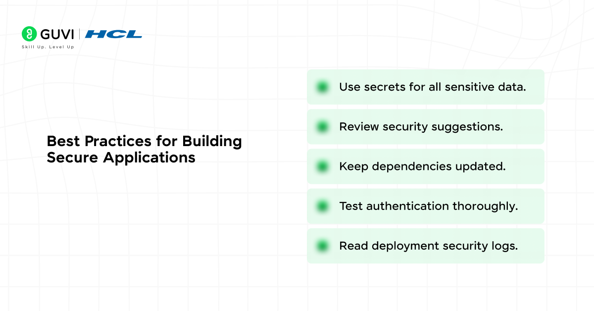 Best Practices for Building Secure Applications