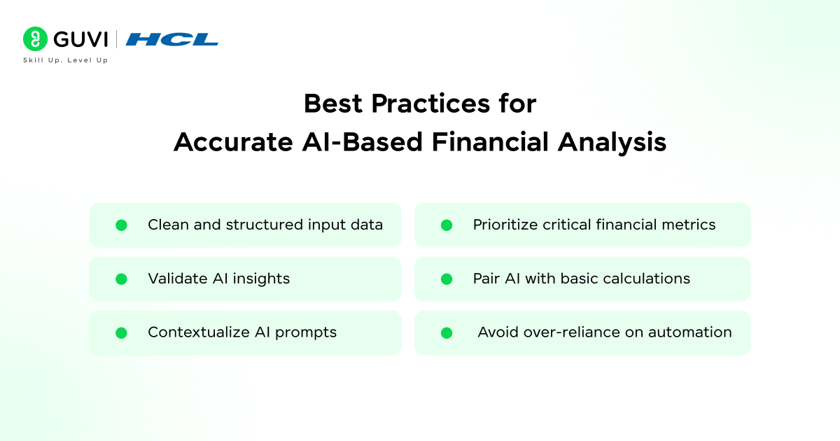 Best Practices for Accurate AI Based Financial Analysis